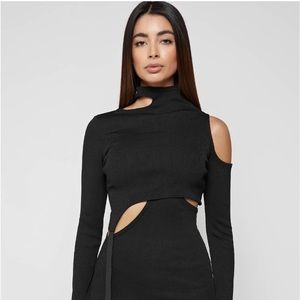 Maniere de voir black cut out dress